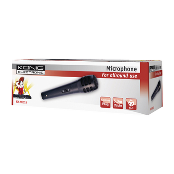 KN-MIC15 Bedrade microfoon 6.35 mm -72 db zwart Verpakking foto